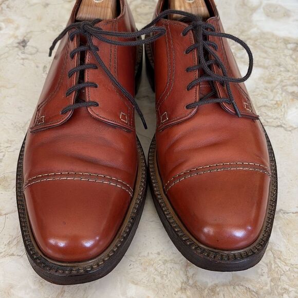 Vintage John McHale Cap Toe Leather Derby Dress Shoes - Picture 7 of 12